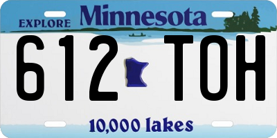 MN license plate 612TOH