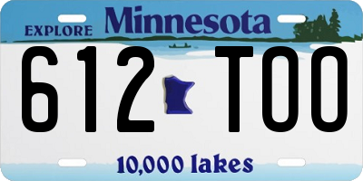 MN license plate 612TOO