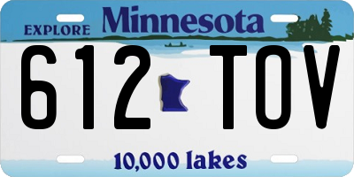 MN license plate 612TOV