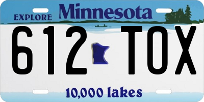 MN license plate 612TOX
