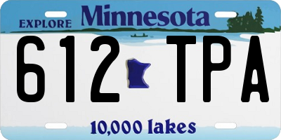 MN license plate 612TPA