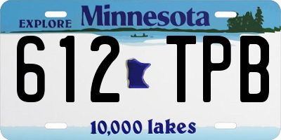 MN license plate 612TPB