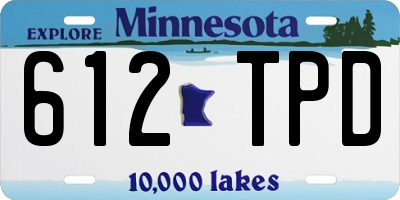 MN license plate 612TPD