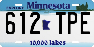 MN license plate 612TPE