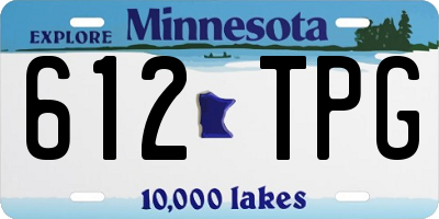 MN license plate 612TPG