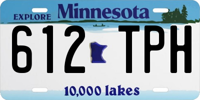 MN license plate 612TPH