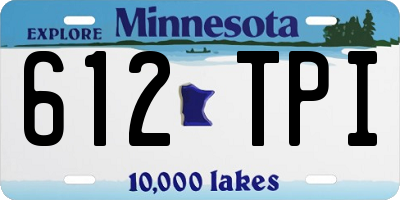 MN license plate 612TPI