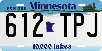 MN license plate 612TPJ