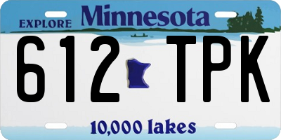 MN license plate 612TPK