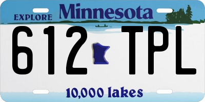 MN license plate 612TPL