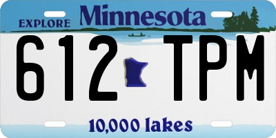 MN license plate 612TPM