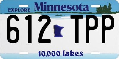 MN license plate 612TPP