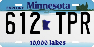 MN license plate 612TPR