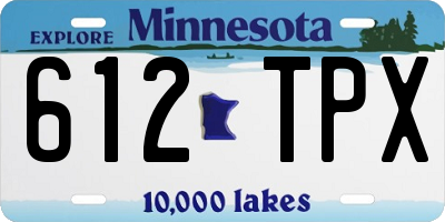 MN license plate 612TPX