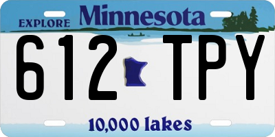 MN license plate 612TPY