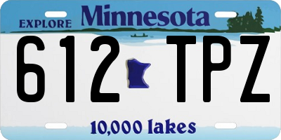 MN license plate 612TPZ