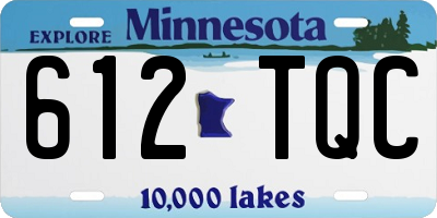 MN license plate 612TQC