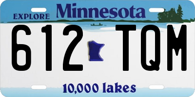 MN license plate 612TQM