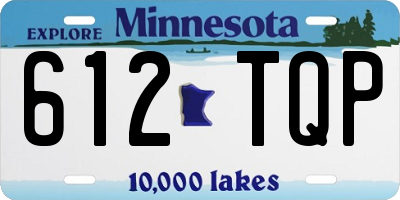 MN license plate 612TQP