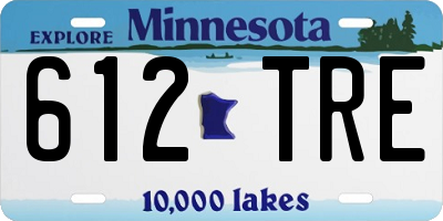 MN license plate 612TRE