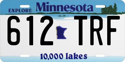 MN license plate 612TRF