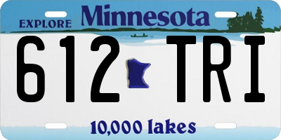 MN license plate 612TRI