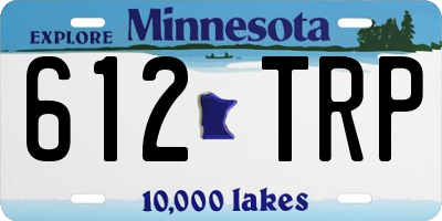 MN license plate 612TRP