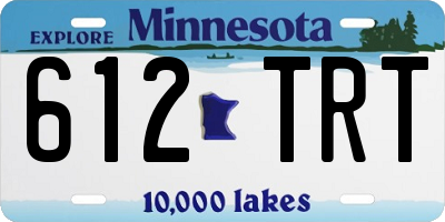 MN license plate 612TRT