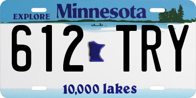 MN license plate 612TRY