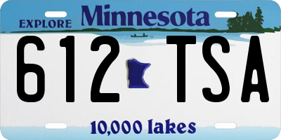 MN license plate 612TSA