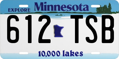 MN license plate 612TSB