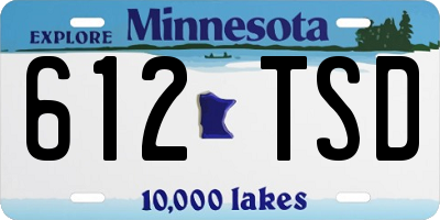 MN license plate 612TSD
