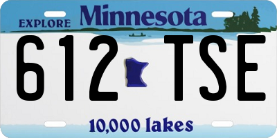 MN license plate 612TSE