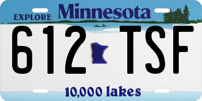 MN license plate 612TSF