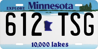 MN license plate 612TSG