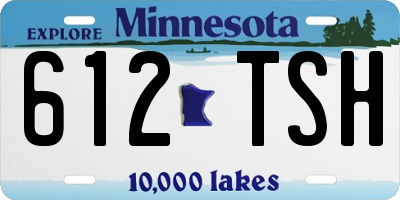 MN license plate 612TSH