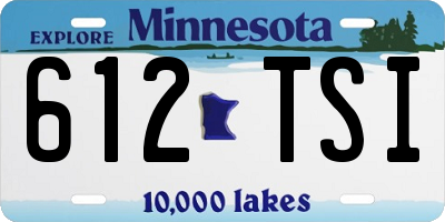 MN license plate 612TSI