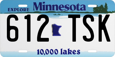 MN license plate 612TSK