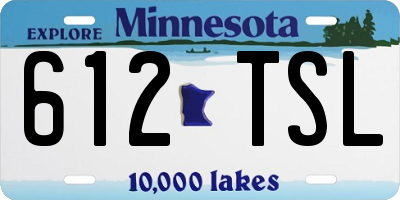 MN license plate 612TSL