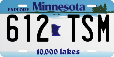 MN license plate 612TSM
