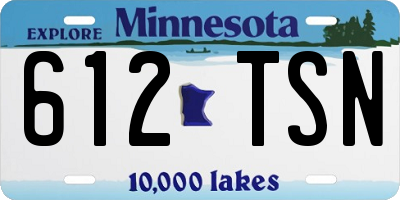 MN license plate 612TSN
