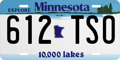MN license plate 612TSO