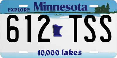MN license plate 612TSS