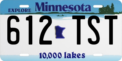 MN license plate 612TST