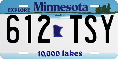 MN license plate 612TSY