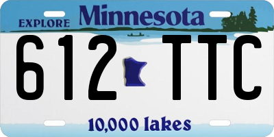 MN license plate 612TTC
