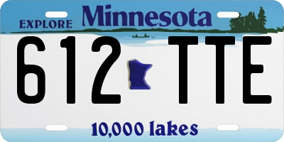 MN license plate 612TTE