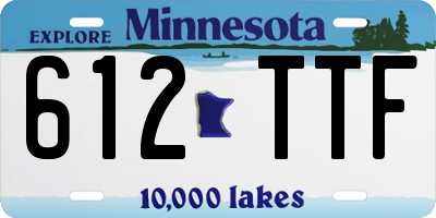 MN license plate 612TTF