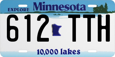 MN license plate 612TTH