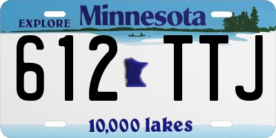 MN license plate 612TTJ